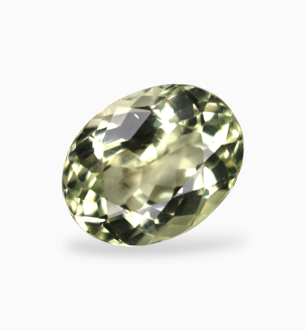 Light Green Tourmaline Oval Shape 2.64 Carats Size 10x7.8mm