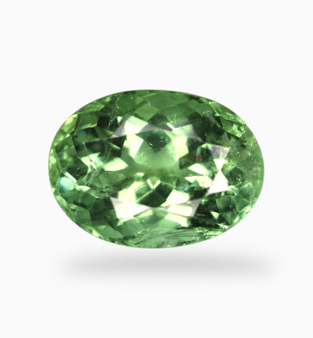 Green Tourmaline Oval Shape 5.12 Carats Size 12x8.8mm