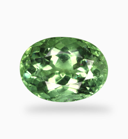 Green Tourmaline Oval Shape 5.12 Carats Size 12x8.8mm