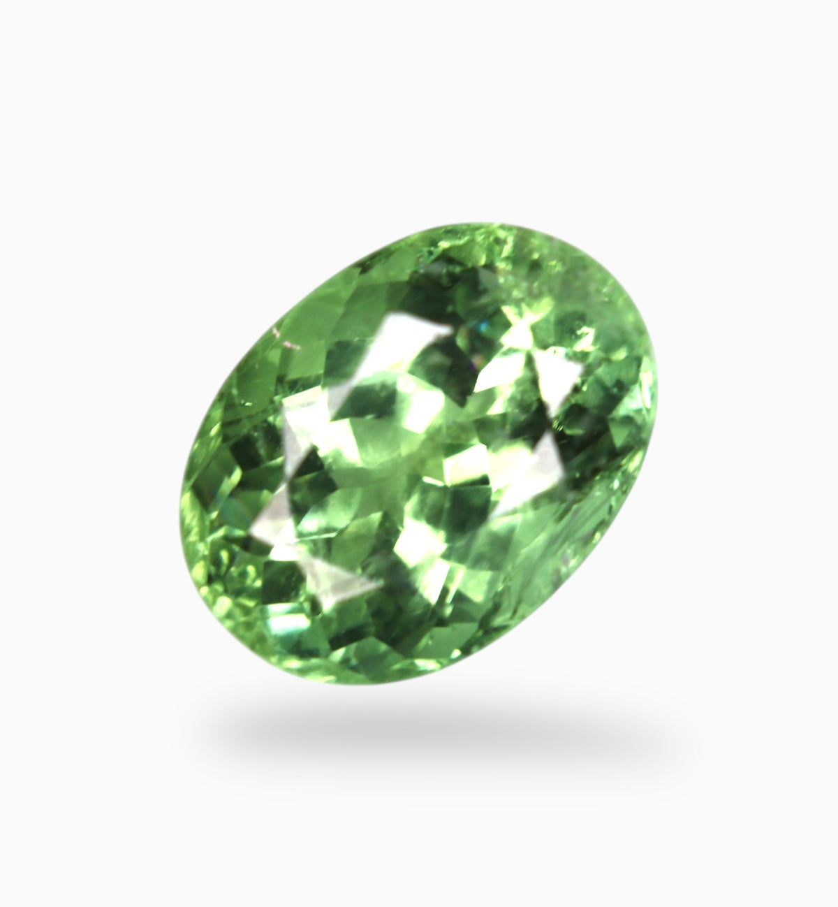 Green Tourmaline Oval Shape 5.12 Carats Size 12x8.8mm