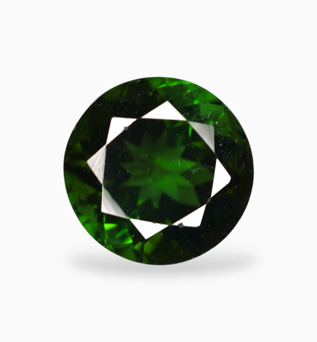 Green Tourmaline Round Shape 4.59 Carats Size 10x10mm