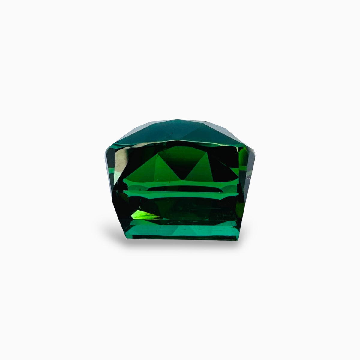 Green Tourmaline Stone 5.71 Carats Cushion Cut 9.7x9.3 mm