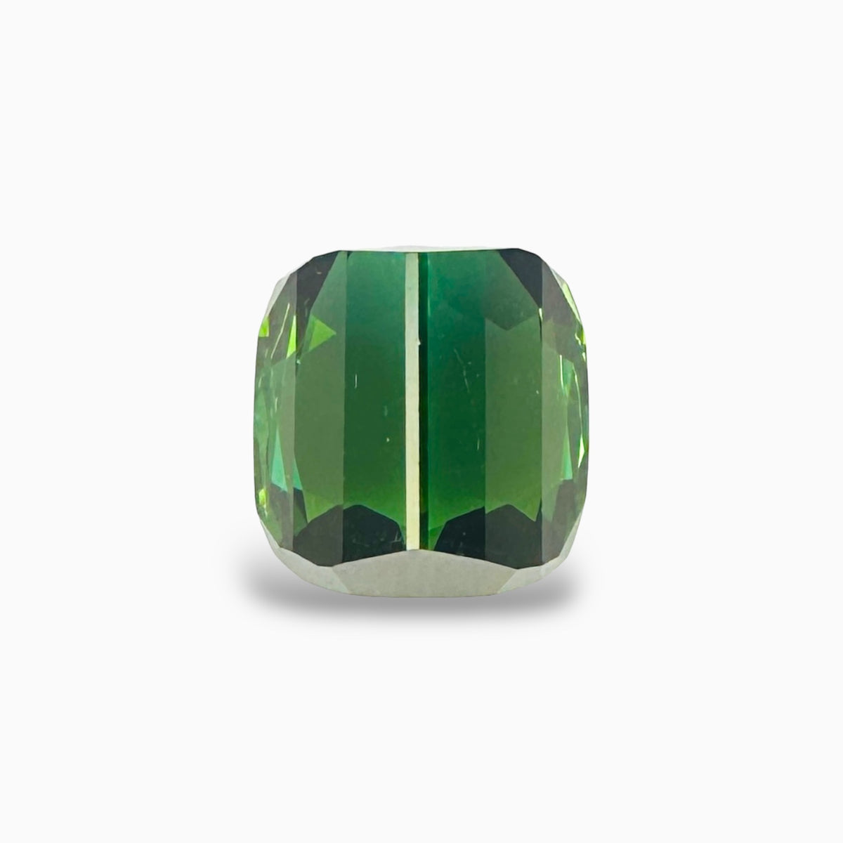 Green Tourmaline Stone 5.71 Carats Cushion Cut 9.7x9.3 mm