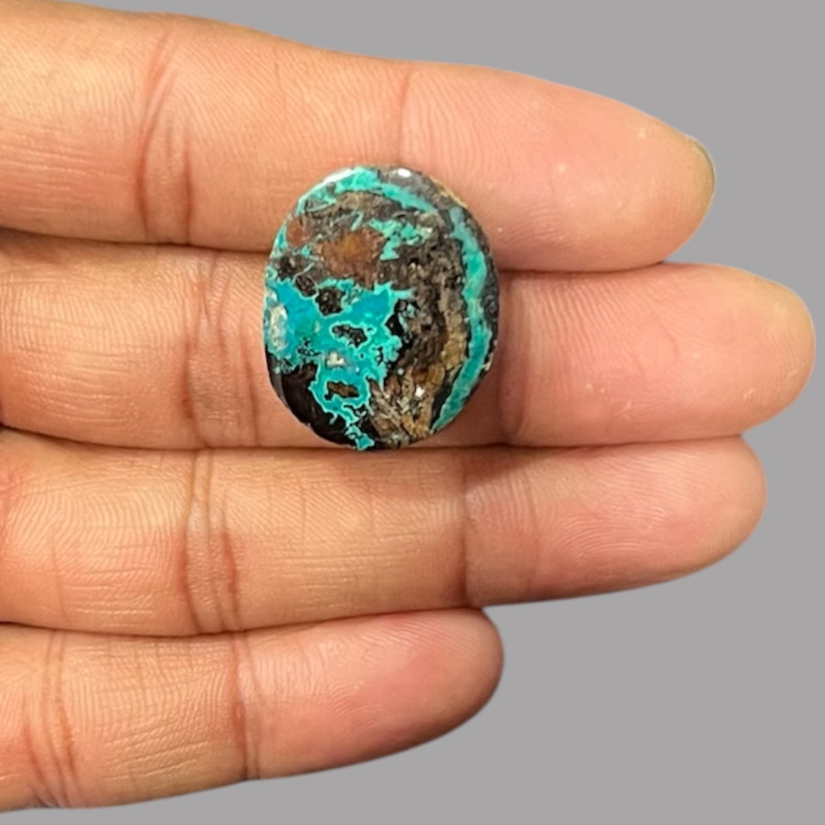 Green Turquoise 26.91 Carats 26.2 x 20.2 x 5.8 mm in Oval