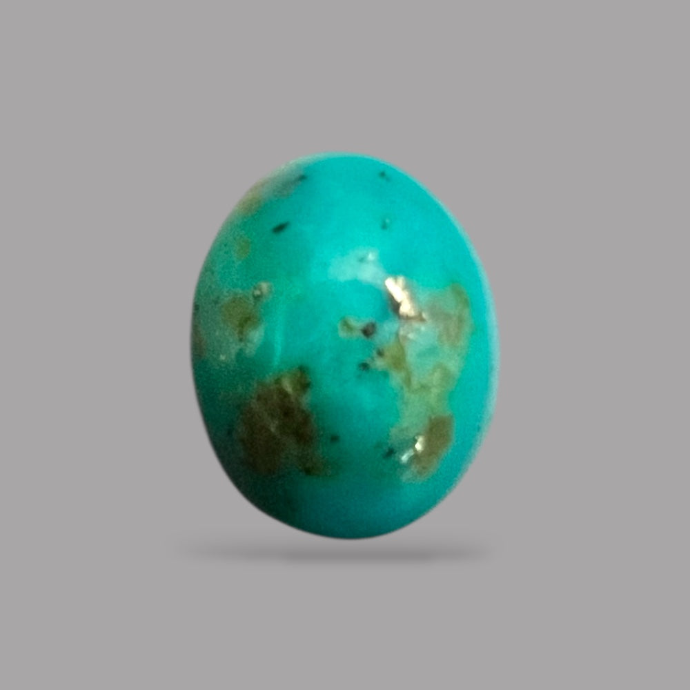 Green Turquoise 4.53 Carats 12 x 9.7 x 6.6 mm in Oval