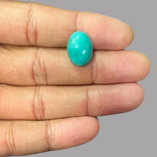Green Turquoise 7.83 Carats 16.2 x 11.8 x 6.9 mm in Oval