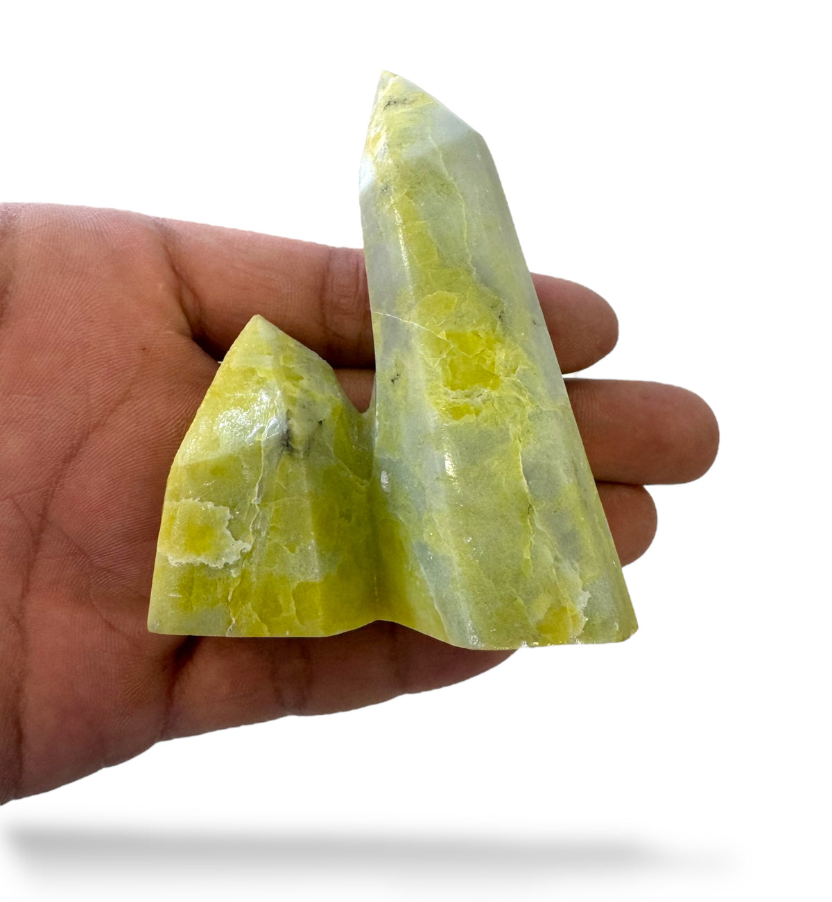 Natural Serpentine Rock Crystal Tower Shape