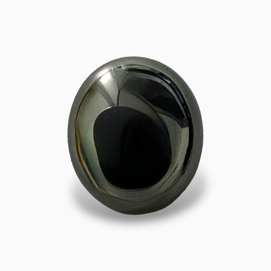 Gunmetal Stone  Hematite Oval Cabochon Shape 8.27 Carats