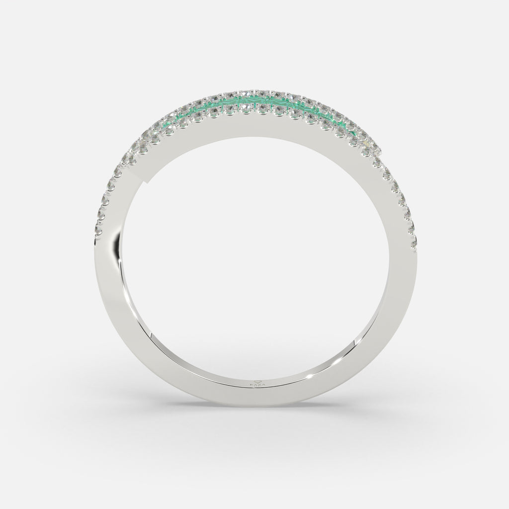 HaniyyaEmerald Ring Silver