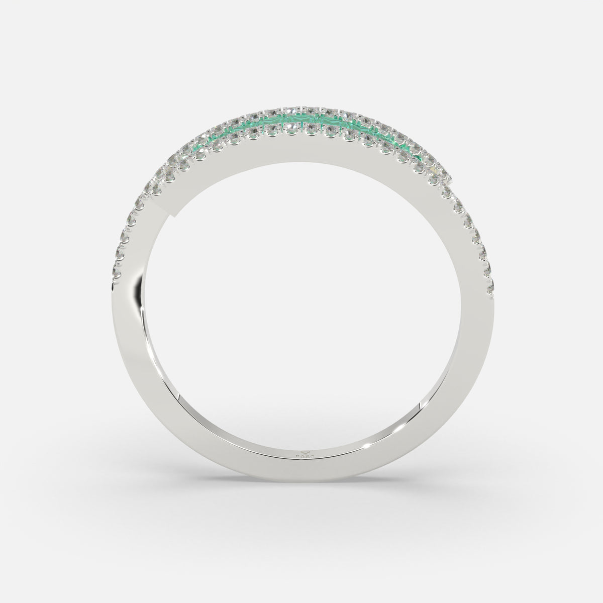 HaniyyaEmerald Ring Silver