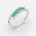 HaniyyaEmerald Ring Silver