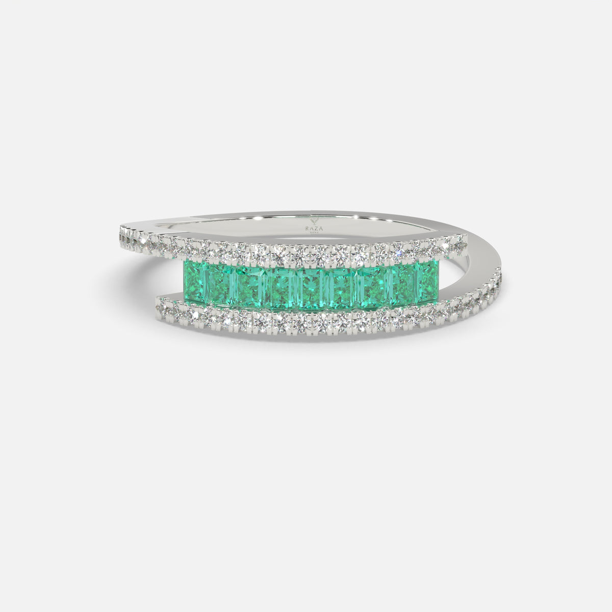 HaniyyaEmerald Ring Silver