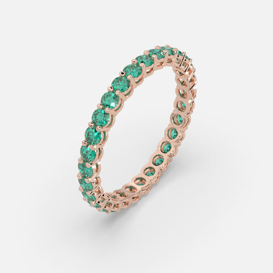 Hayat  Emerald Ring 18k Rose Gold