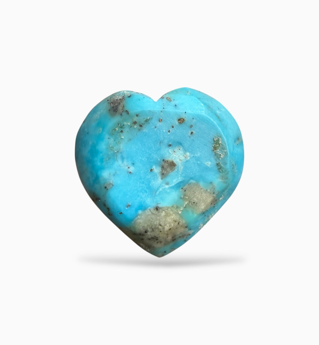 Heart Shape Feroza Stone 18.36 Carats 22x22 mm from Iran