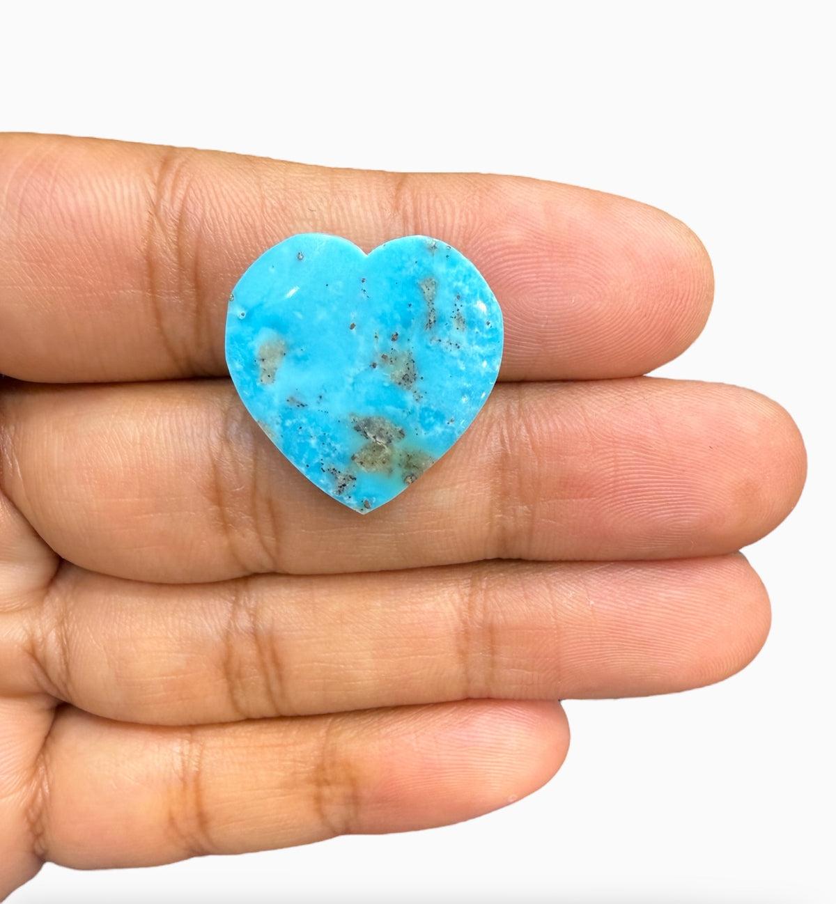 Heart Shape Feroza Stone 18.36 Carats 22x22 mm from Iran
