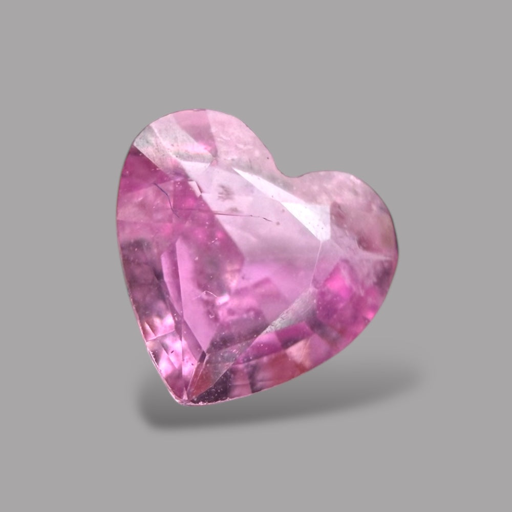 Heart Shape in Pink Sapphire Gemstone 0.50 Carats & 5.2 x 5.4 mm Size