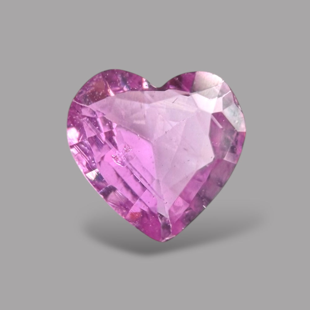 Heart Shape in Pink Sapphire Gemstone 0.56 Carats &  5.2 x 5.4 mm Size