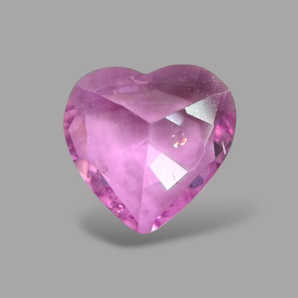 Heart Shape in Pink Sapphire Gemstone 0.56 Carats &  5.2 x 5.4 mm Size
