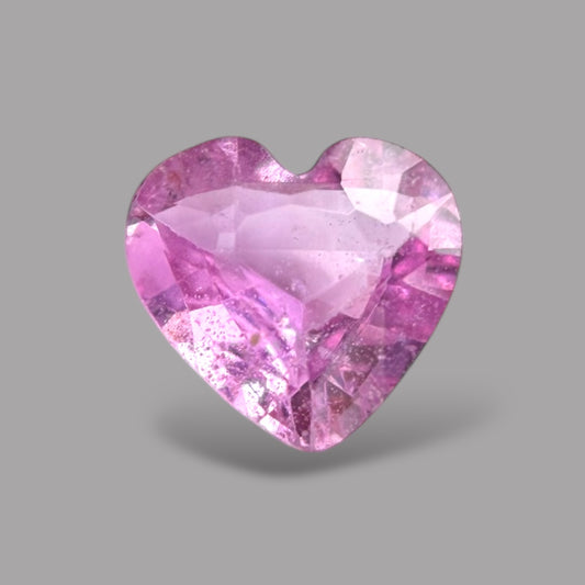 Heart Shape in Pink Sapphire Gemstone 0.60 Carats & 5.2 x 5.4 mm Size