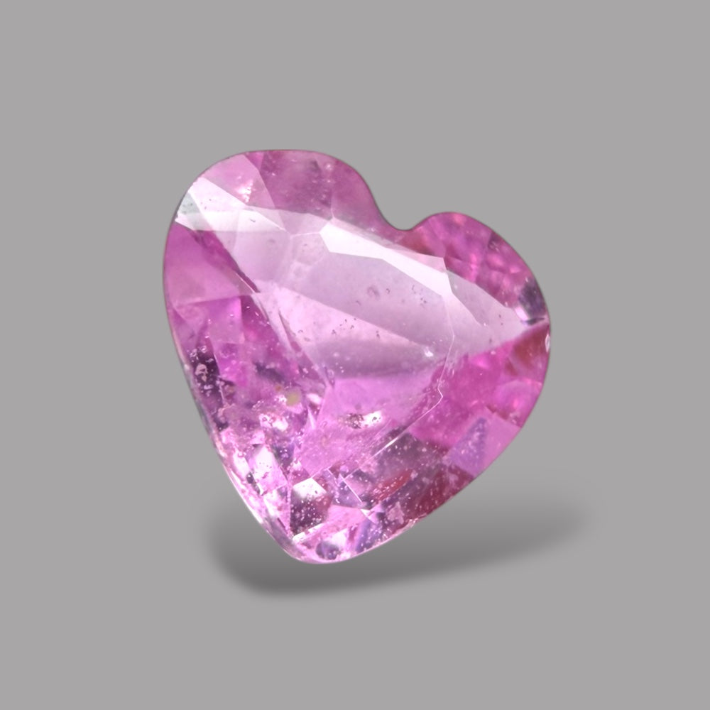 Heart Shape in Pink Sapphire Gemstone 0.60 Carats & 5.2 x 5.4 mm Size