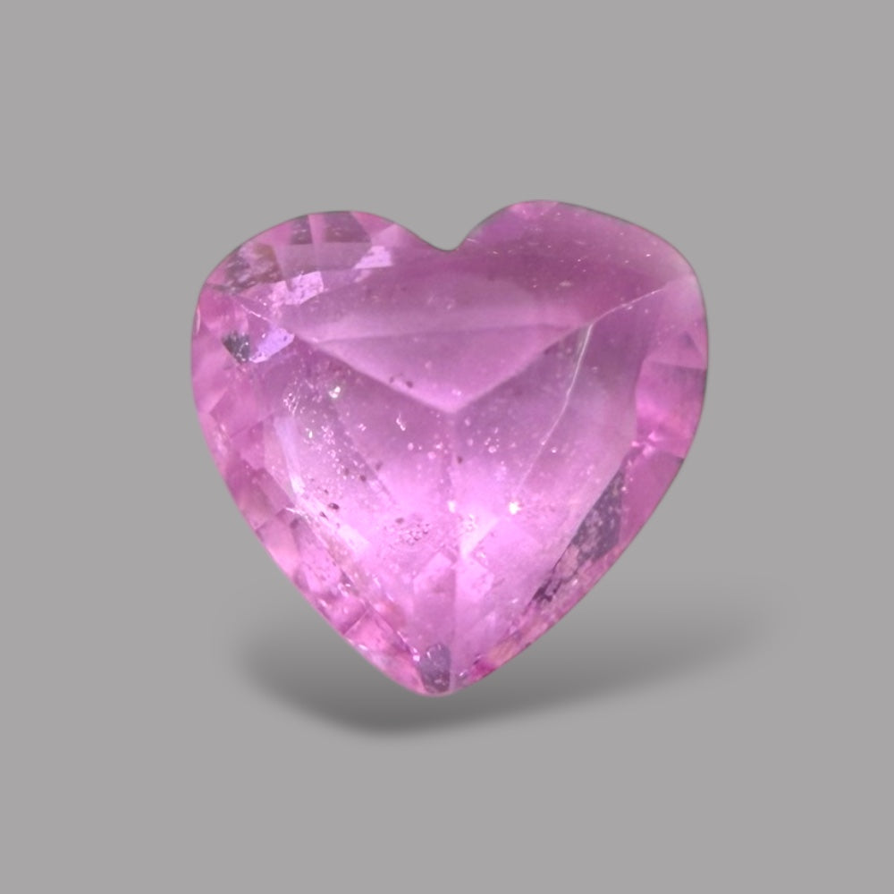 Heart Shape in Pink Sapphire Gemstone 0.60 Carats & 5.2 x 5.4 mm Size