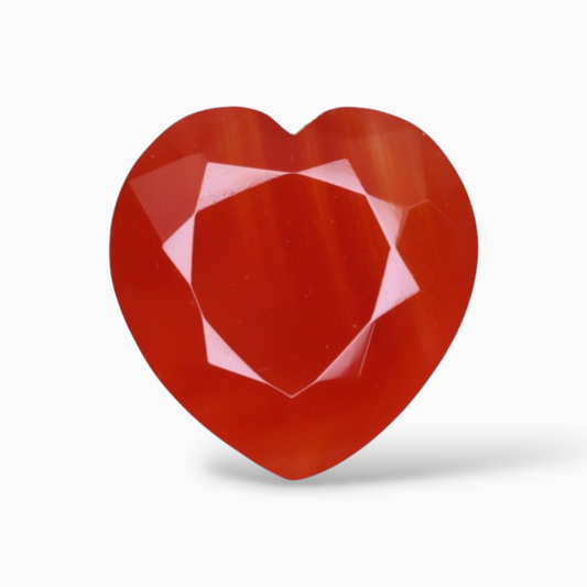 Natural Agate Aqeeq Stone 4.62 Carats Heart Cut Shape (12 mm Size)