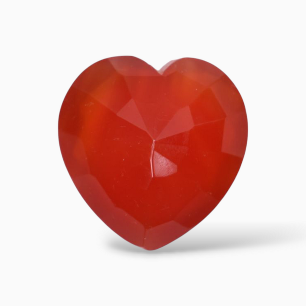 Natural Agate Aqeeq Stone 4.62 Carats Heart Cut Shape (12 mm Size)