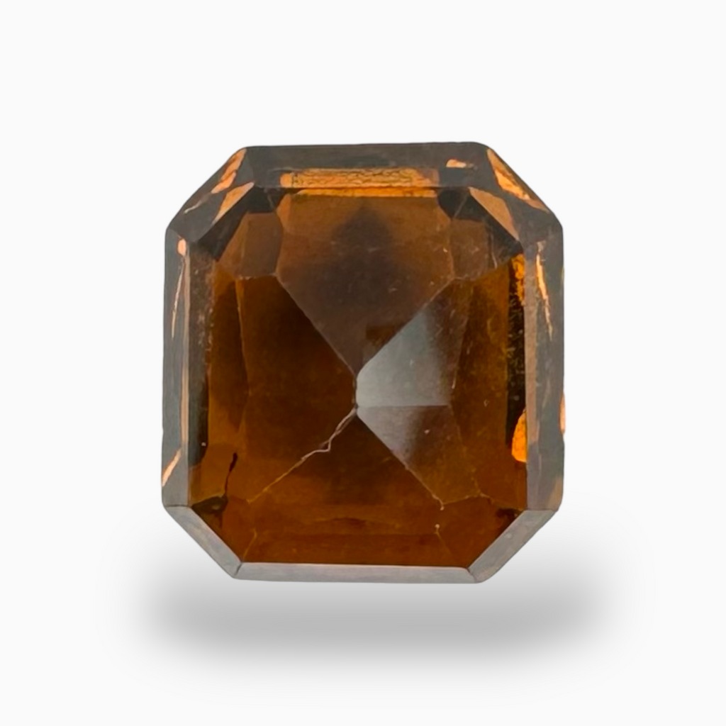 Hessonite Gomed Garnet Stone 3.53 Carats 8x7 mm