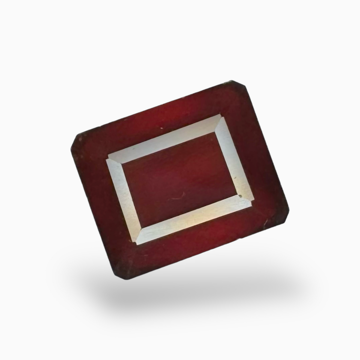 Hessonite Garnet Stone (Gomed) 12.96 Carats Emerald Cut 14x11 mm