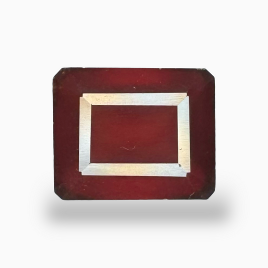 Hessonite Garnet Stone (Gomed) 12.96 Carats Emerald Cut 14x11 mm