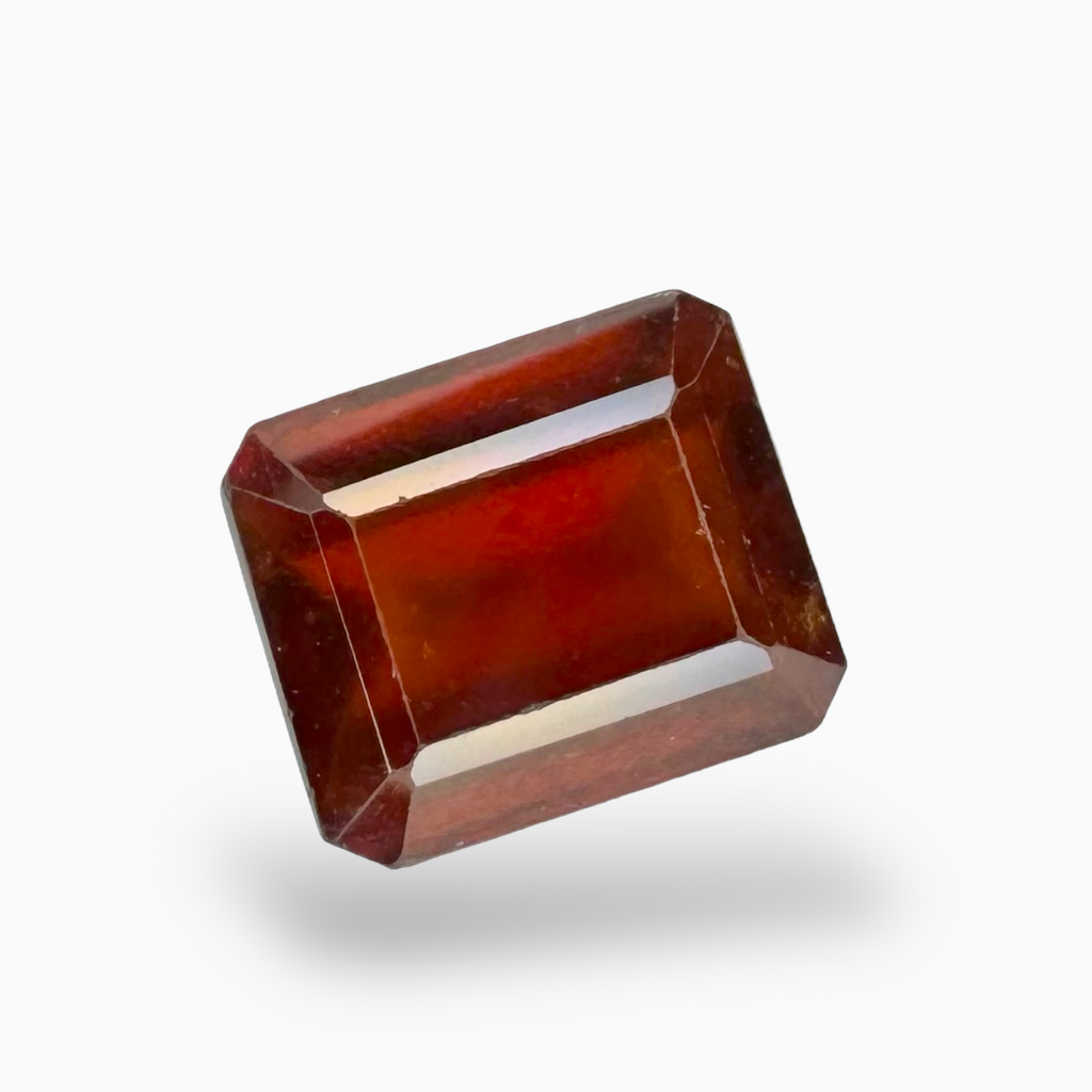 Natural Hessonite Stone 5.13 Carats Emerald Cut 10x8 mm