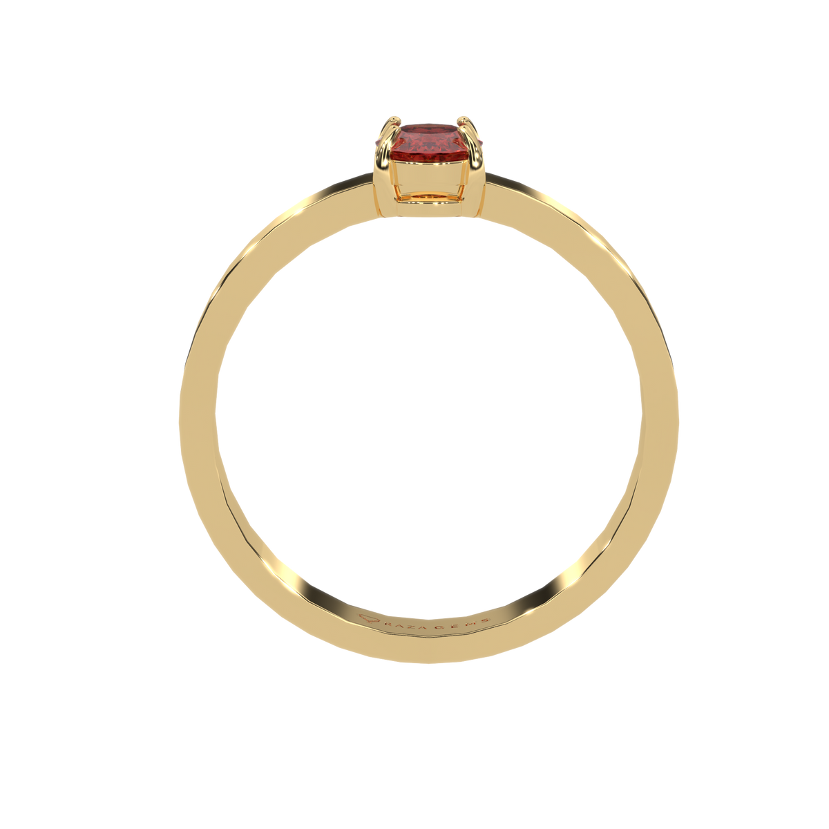 Hessonite Garnet Ring  Arzhang 18K Yellow Gold