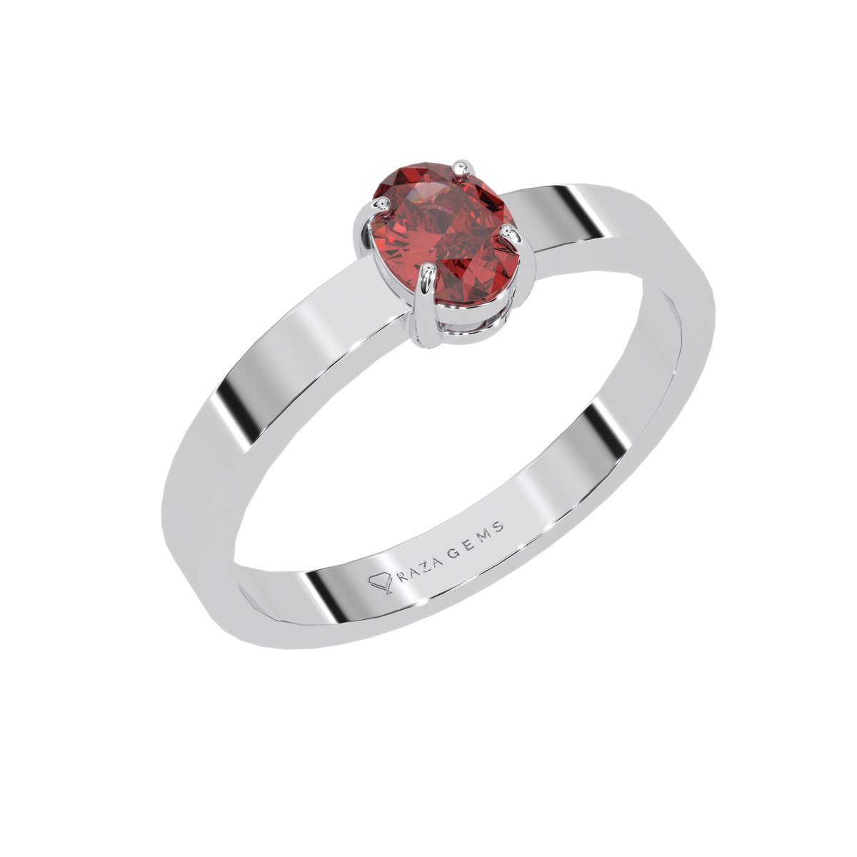 Hessonite Garnet Ring  Asad Silver