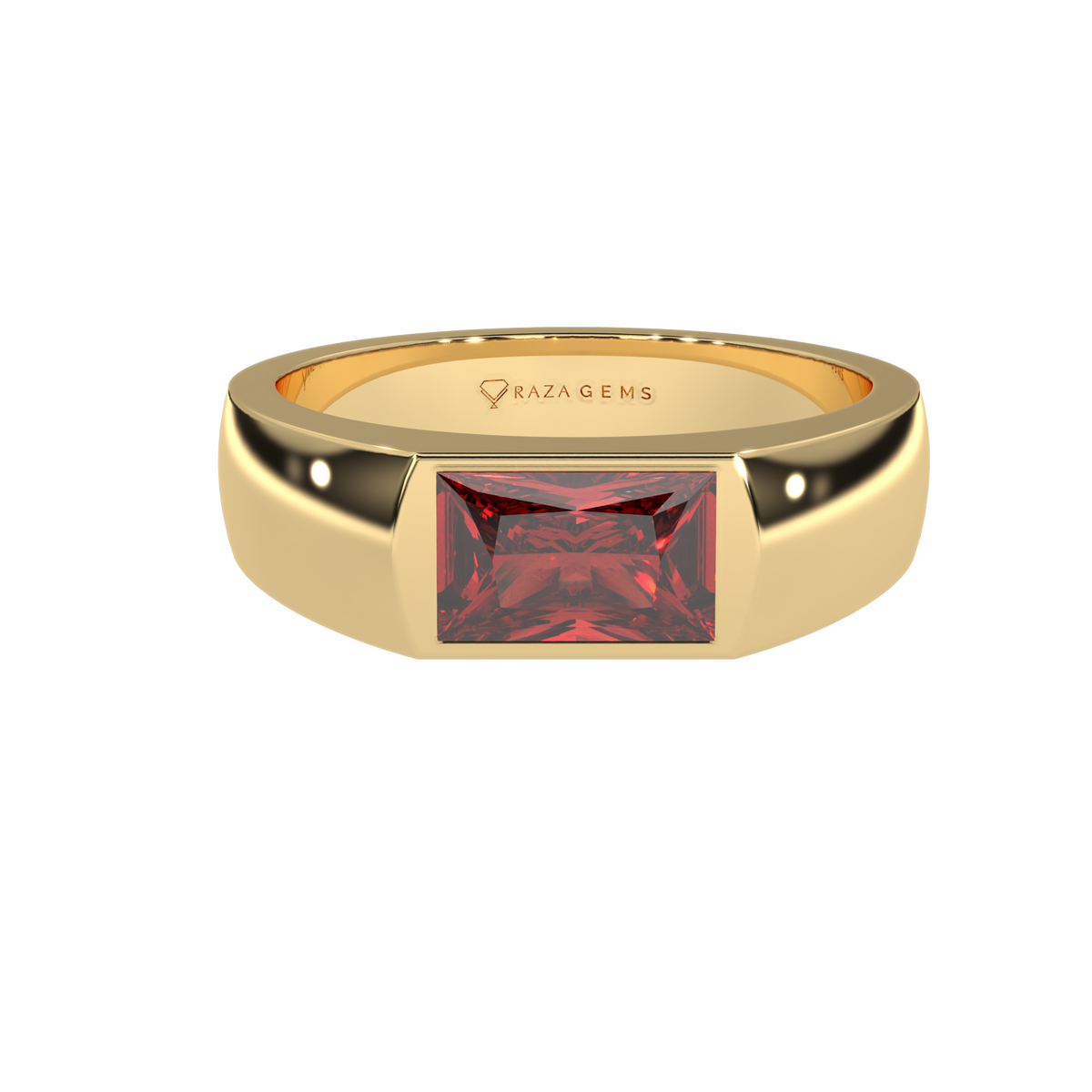 Hessonite Garnet  Ring  Cirrus 18K Yellow Gold