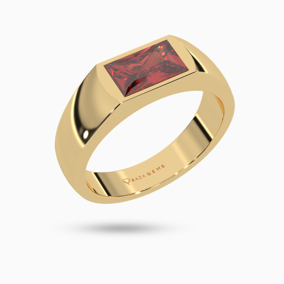 Hessonite Garnet  Ring  Cirrus 18K Yellow Gold
