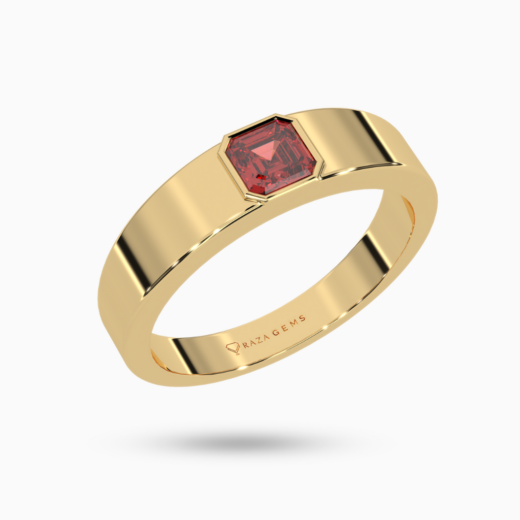 Hessonite Garnet  Ring  FarhAd 18K Yellow Gold