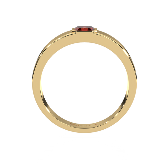 Hessonite Garnet  Ring  FarhAd 18K Yellow Gold
