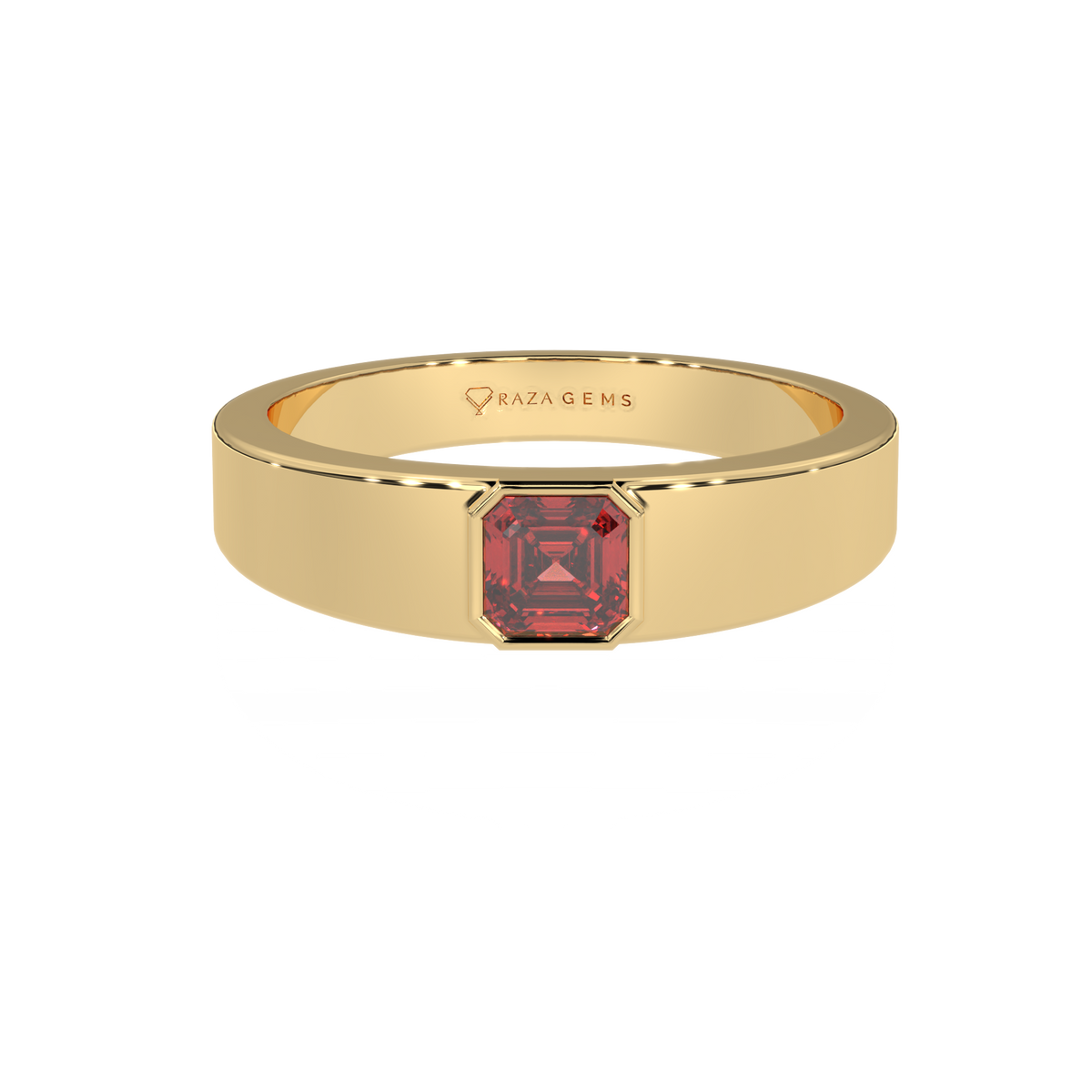 Hessonite Garnet  Ring  FarhAd 18K Yellow Gold