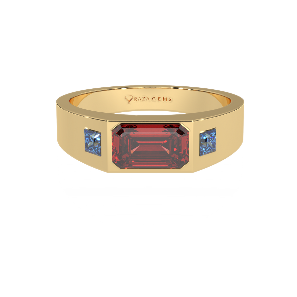 Hessonite Garnet  Ring  Farsheed 18K Yellow Gold