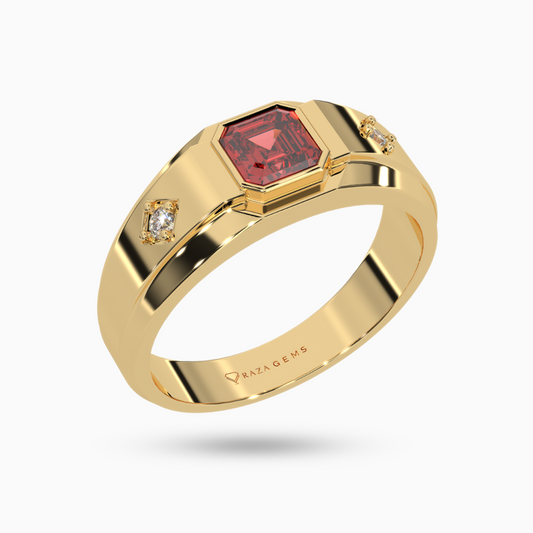 Hessonite Garnet  Ring  Goudarz 18K Yellow Gold