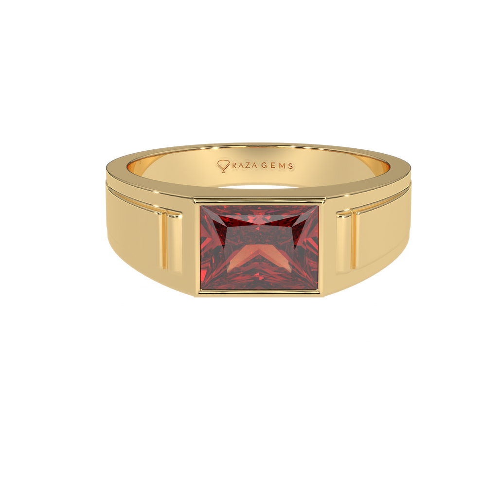 Hessonite Garnet  Ring  HedAyat 18K Yellow Gold