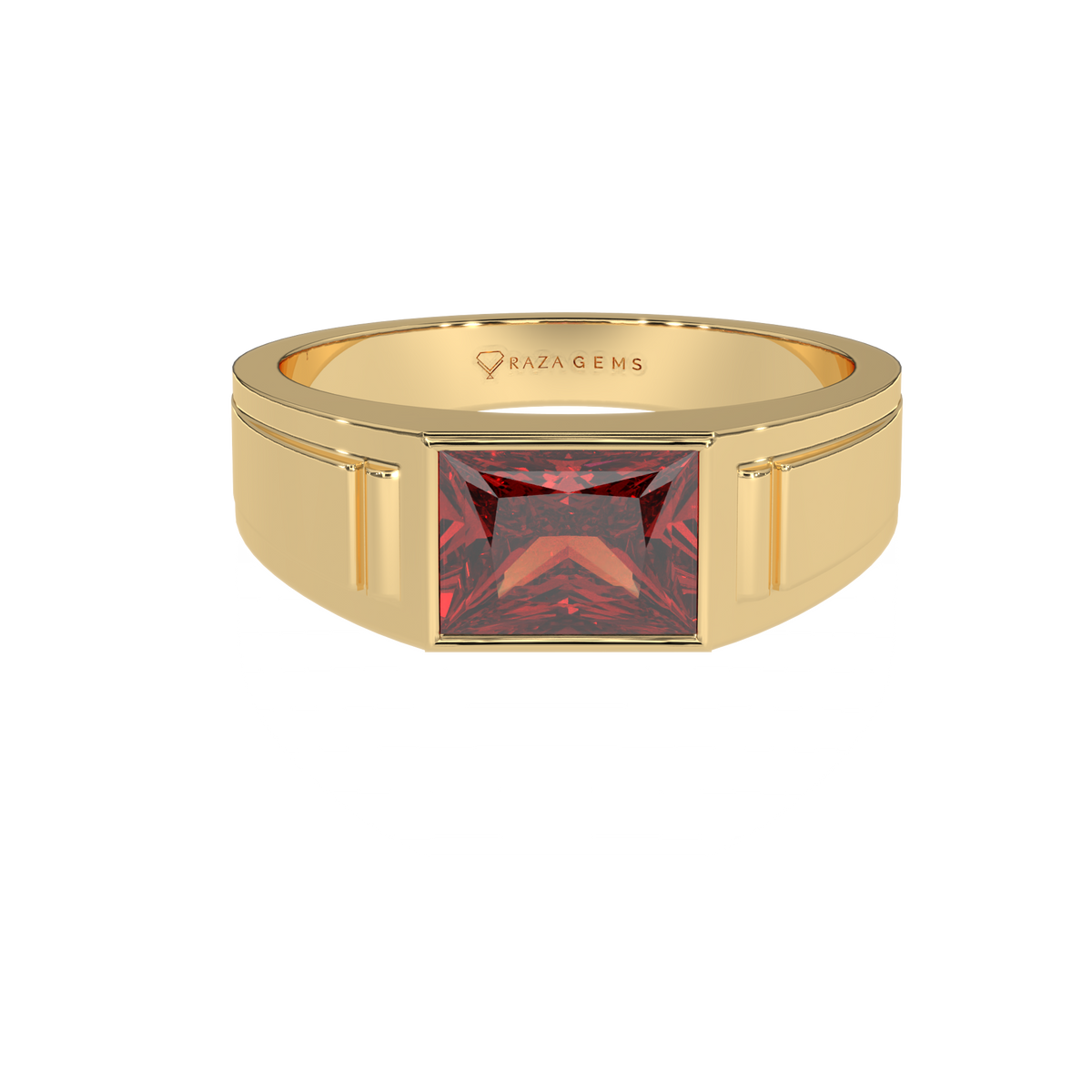 Hessonite Garnet  Ring  HedAyat 18K Yellow Gold