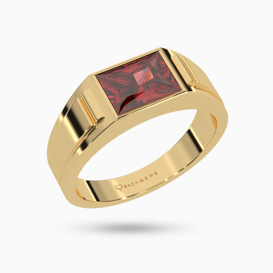 Hessonite Garnet  Ring  HedAyat 18K Yellow Gold