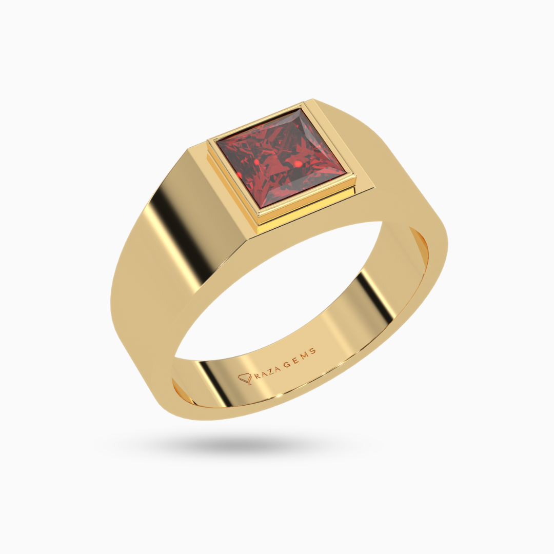 Hessonite Garnet  Ring  Bahman 18K Yellow Gold