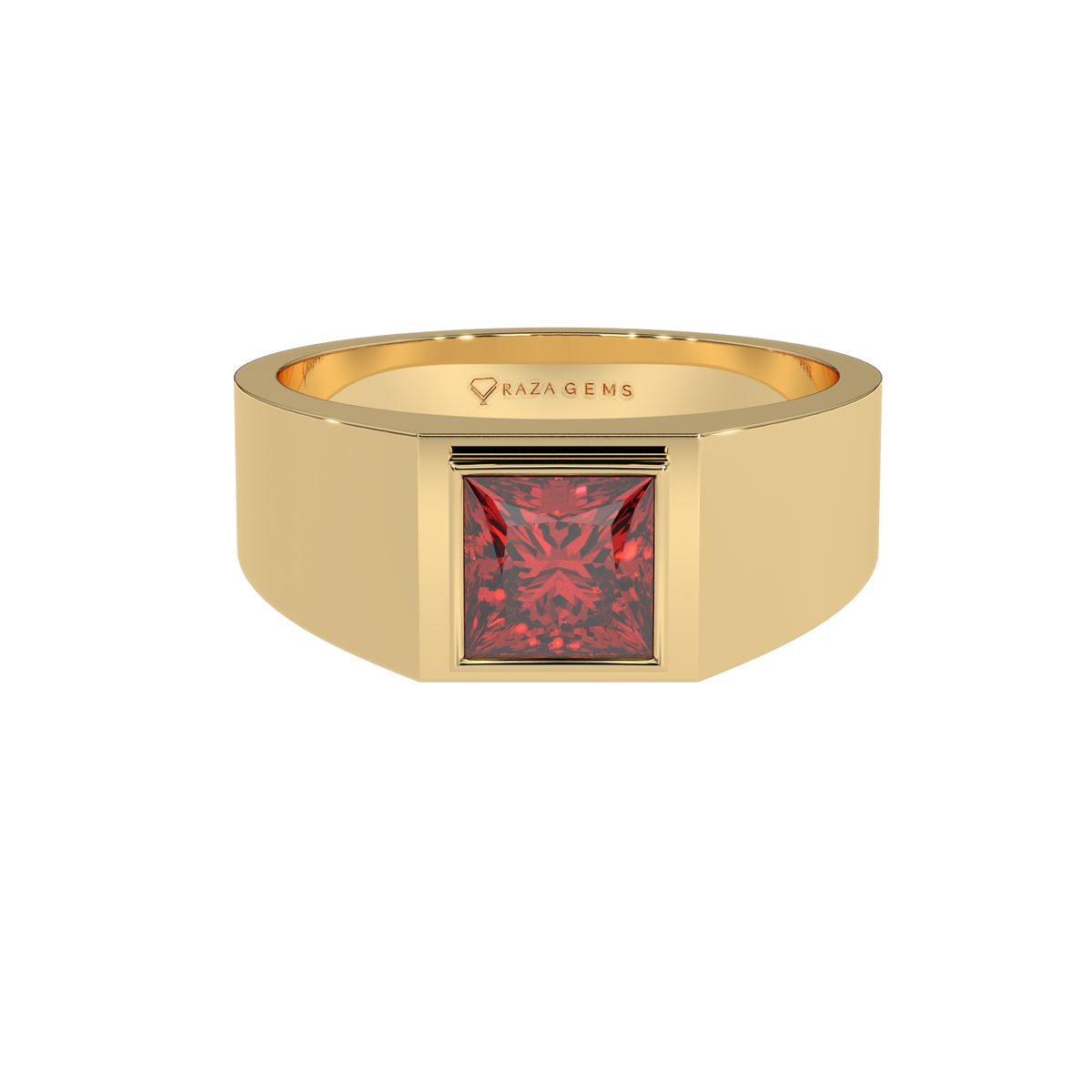 Hessonite Garnet  Ring  Bahman 18K Yellow Gold