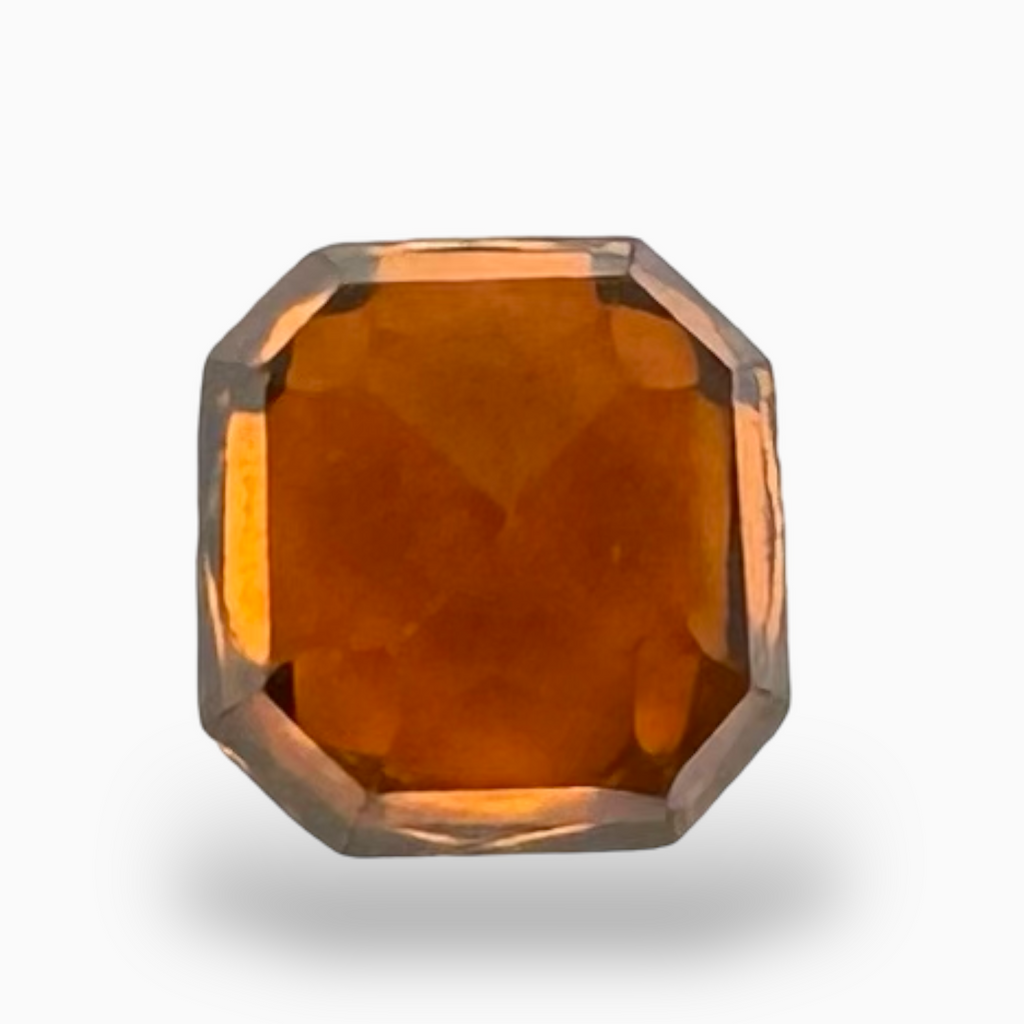 Hessonite (Gomed) Garnet Stone  Asscher Cut 2.80 Carats
