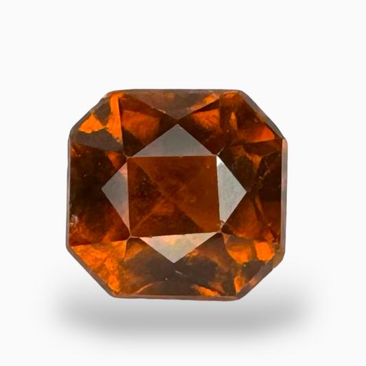 Hessonite (Gomed) Garnet Stone  Asscher Cut 2.80 Carats