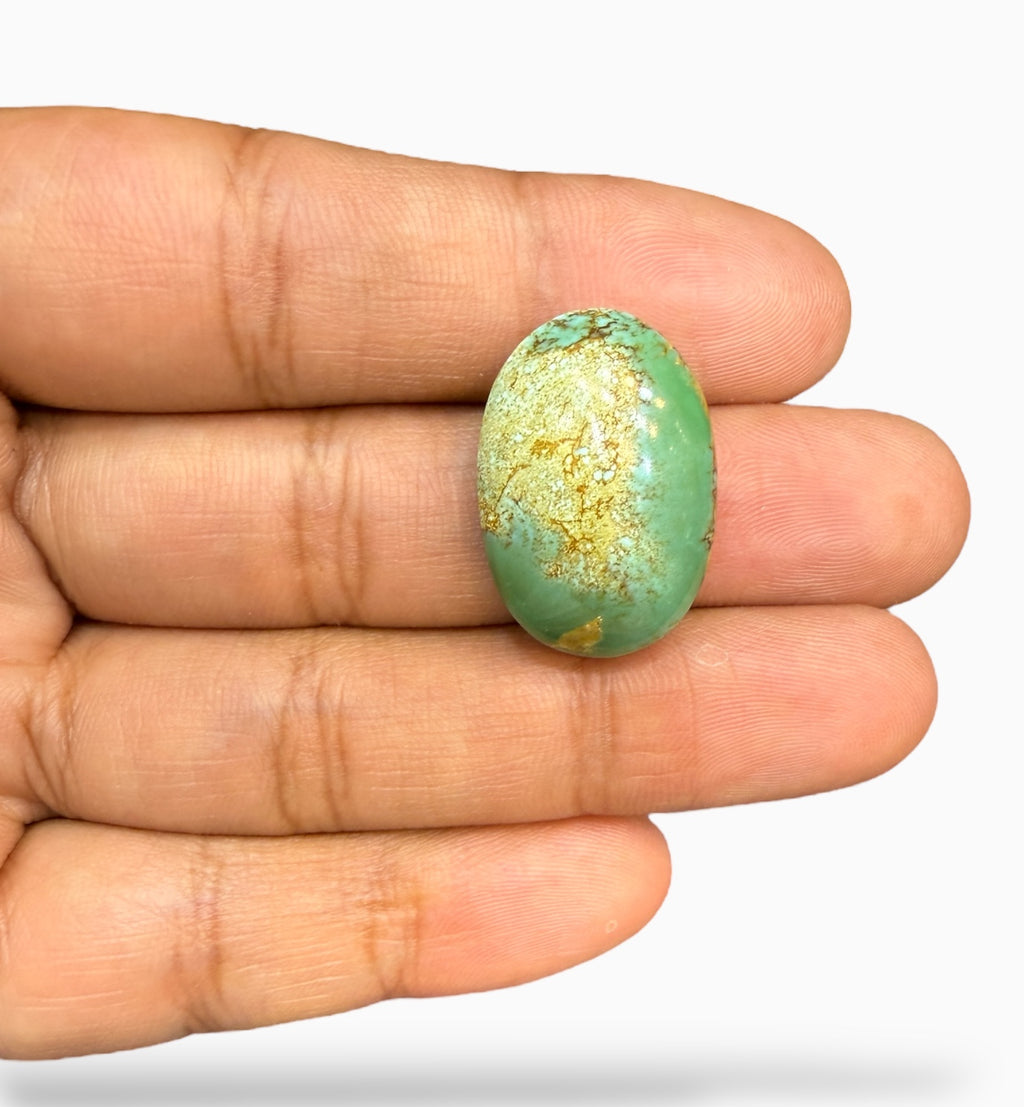 Hussaini feroza Stone Oval Cabochon 24.74 Carats 30x17 mm