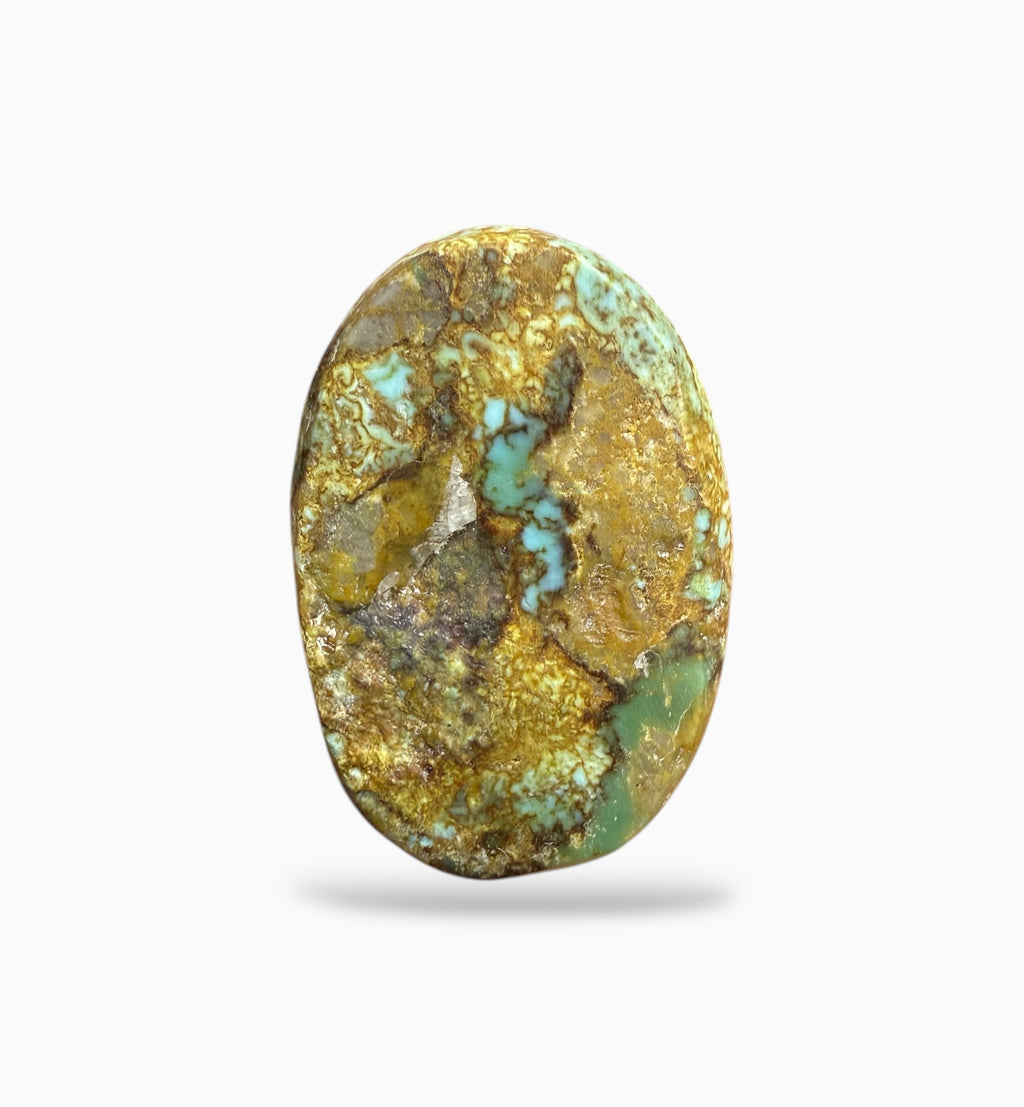 Hussaini feroza Stone Oval Cabochon 24.74 Carats 30x17 mm