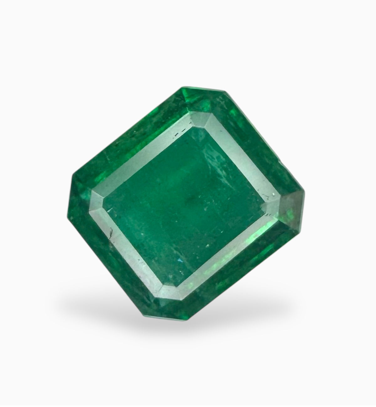 Natural Zambian Emerald Stone Emerald Cut Shape 3.61 Carats 9.7x8.1mm